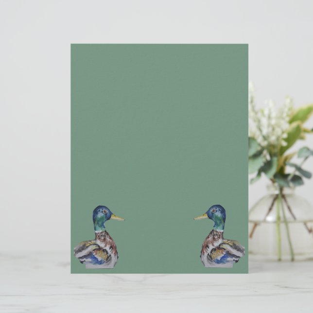Colourful duck letterhead (Standing Front)