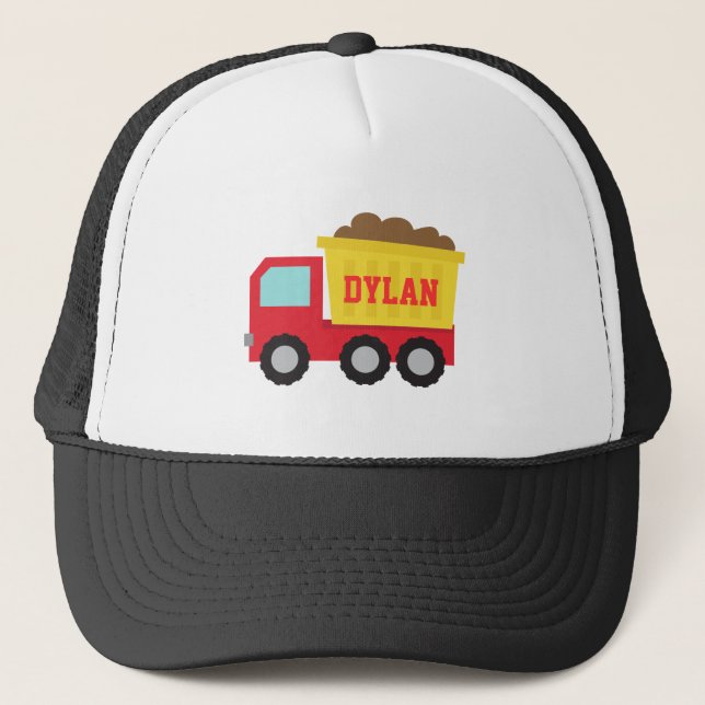 Colourful Dump Truck, Construction Vehicle for Boy Trucker Hat (Front)