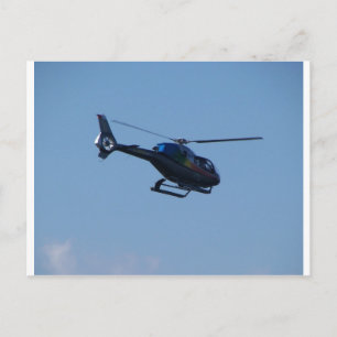Colourful E120 helicopter Postcard