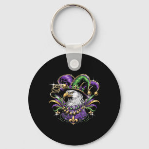 Colourful Eagle Design For Mardi Gras Party Celebr Keychain
