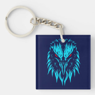 Colourful eagle hawk keychain