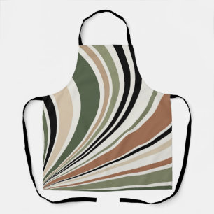 Colourful earth colours retro vibes apron