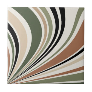 Colourful earth colours retro vibes tile