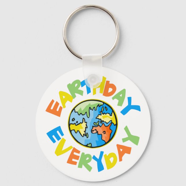 Colourful Earth Day Keychain (Front)
