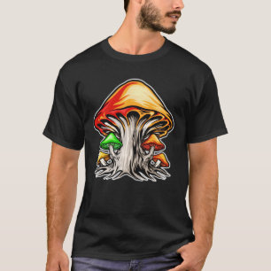 Colourful Earthy Psychedelic Mushroom Art T-Shirt