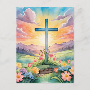 Colourful Easter Art Postcard