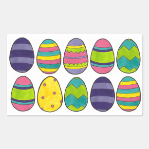 Colourful Easter Basket Egg Hunt Painted Eggs Sticker