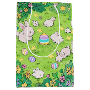 Colourful Easter Bunnies Medium Gift Bag