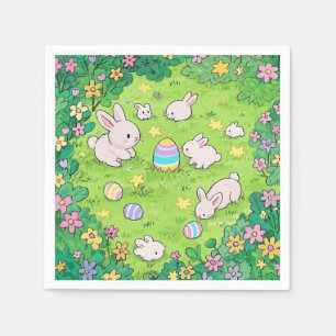 Colourful Easter Bunnies Napkin