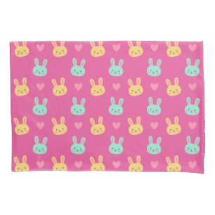 Colourful Easter Bunnies Pattern Pillowcase
