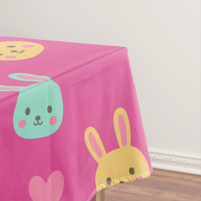 Colourful Easter Bunnies Pattern | Tablecloth (In Situ)