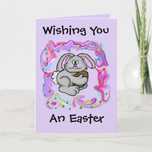 Colourful Easter Bunny Card   Customize It