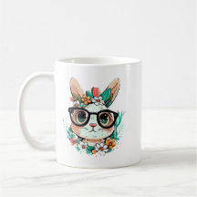 Colourful Easter Bunny Head Mug