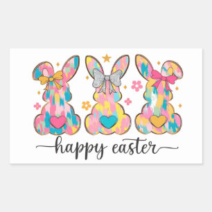 Colourful Easter Bunny Trio Sticker