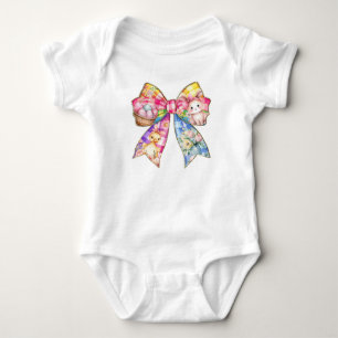 Colourful Easter Coquette Bow Baby Bodysuit