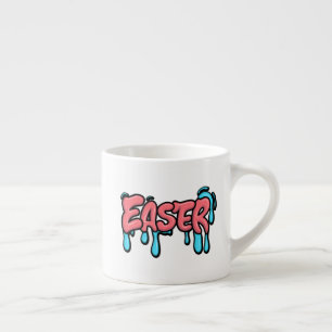Colourful Easter Drip Text Graffiti Style Design Espresso Cup