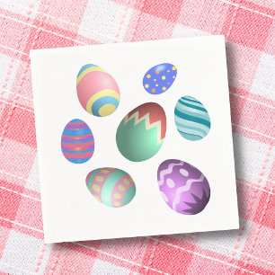 Colourful Easter Egg Easter Egg Hunt Easter Party Napkin