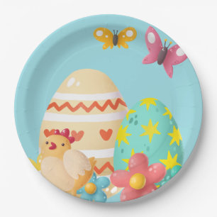 Colourful Easter Egg Paper Plate
