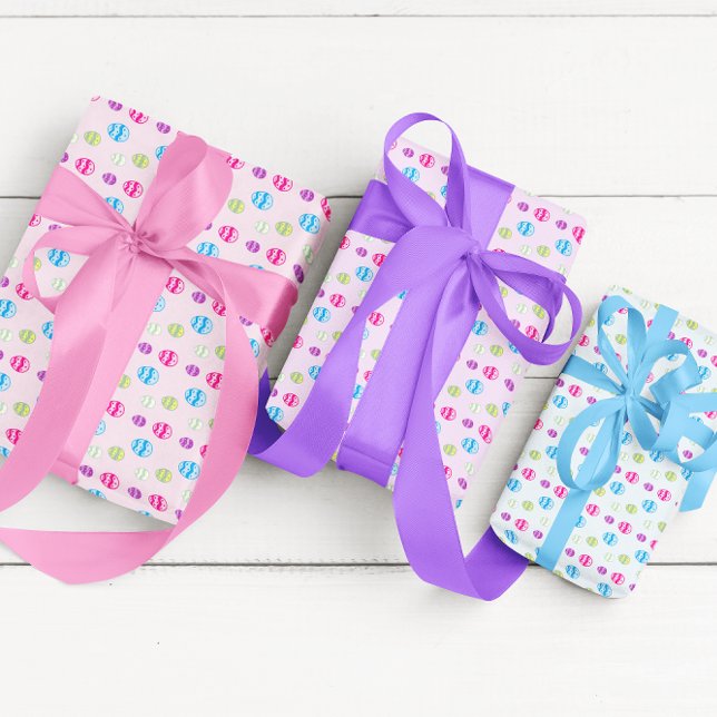 Colourful Easter Egg Pattern Wrapping Paper Sheets (Creator Uploaded)