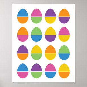 Colourful Easter Egg Print // Colour Match Game