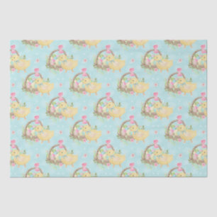 Colourful Easter Eggs Baby Chicken Flowers  Tissue Paper