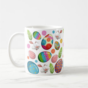 Colourful Easter Eggs Bunny Faces-23172 Coffee Mug