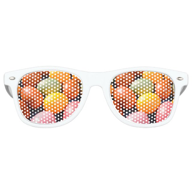 Colourful Easter Eggs Custom Photo Retro Sunglasses (Front)