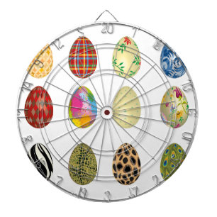 colourful easter eggs dartboard