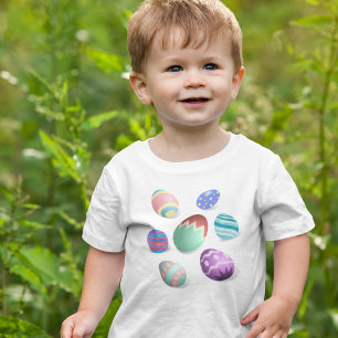 Colourful Easter Eggs Decorated Eggs Cute Toddler T-shirt