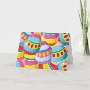 Colourful Easter Eggs - Fiesta Colours Holiday Card