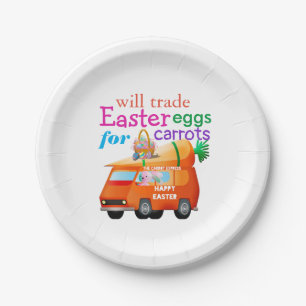 Colourful Easter Eggs for Carrots Bunny  Paper Plate