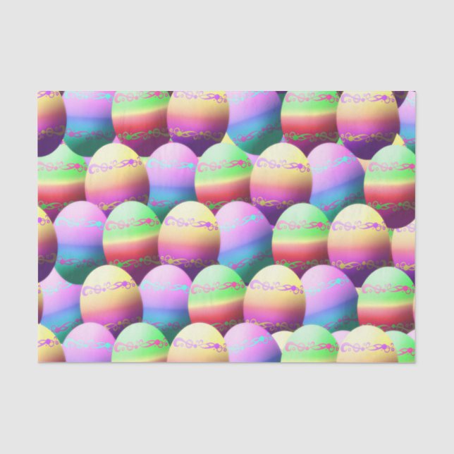 Colourful Easter Eggs  Gift Tissue Paper (Front)