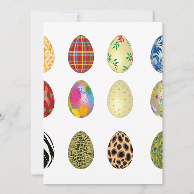colourful easter eggs holiday card (Front)