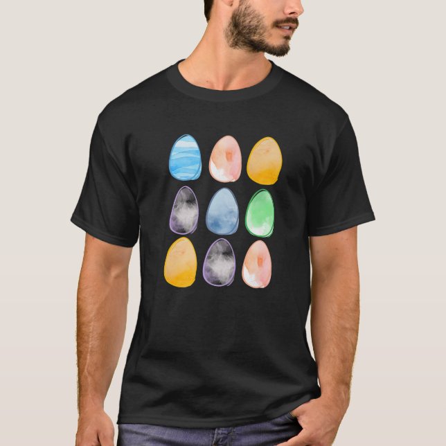 Colourful Easter Eggs Hunting Season Happy Easter  T-Shirt (Front)