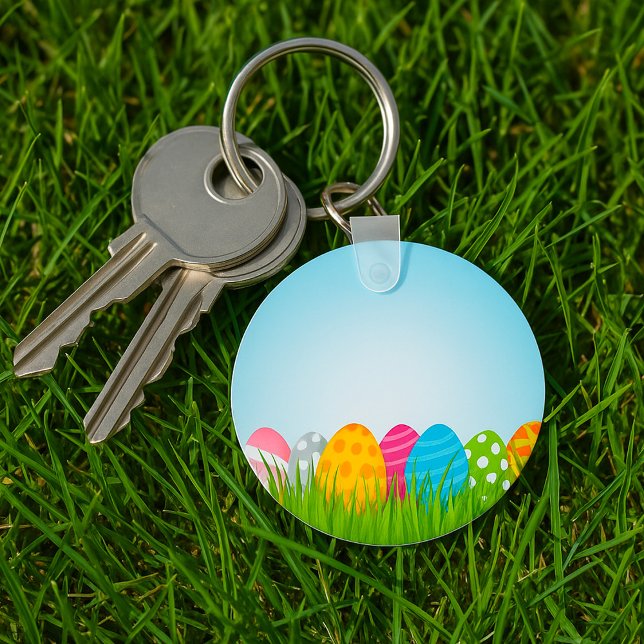 Colourful Easter Eggs in Grass Keychain (Creator Uploaded)