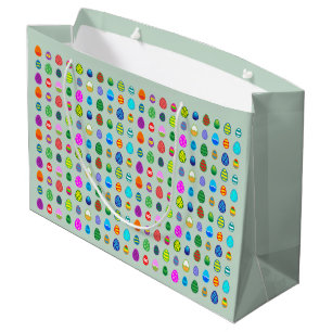 Colourful Easter Eggs Large Gift Bag