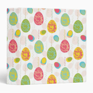 Colourful Easter Eggs Pattern Binder