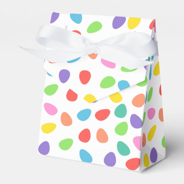 Colourful Easter Eggs Pattern Favor Box (Front Side)
