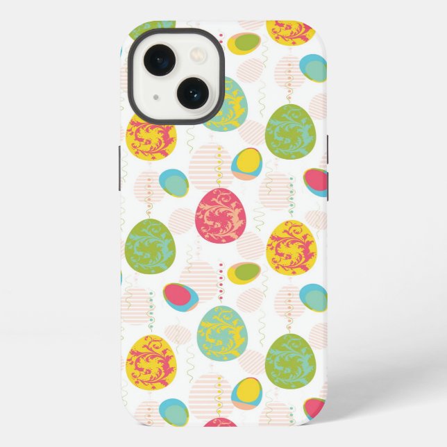 Colourful Easter Eggs Pattern iPhone Case (Back)