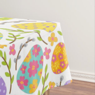 Colourful Easter Eggs Pattern Tablecloth