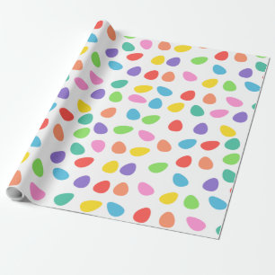 Colourful Easter Eggs Pattern Wrapping Paper
