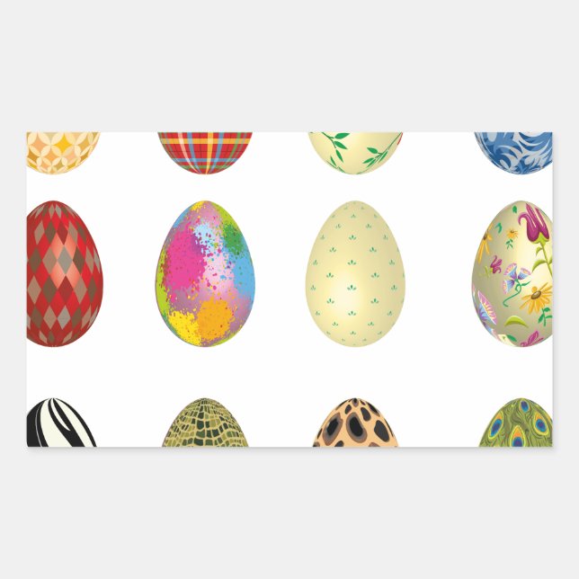 colourful easter eggs sticker (Front)