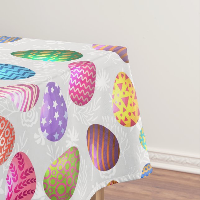 Colourful Easter Eggs Tablecloth (In Situ)