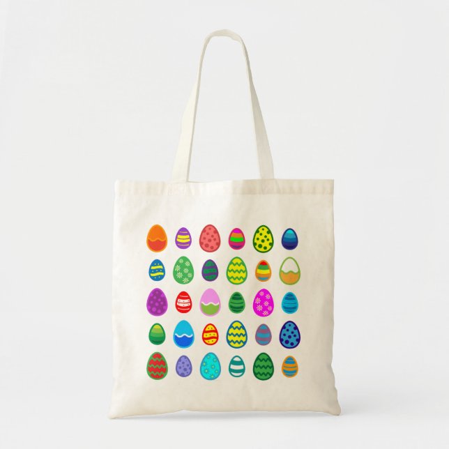 Colourful Easter Eggs Tote Bag (Front)