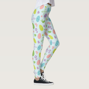 Colourful Easter Spring Pattern Leggings