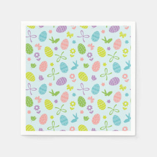 Colourful Easter Spring Pattern Paper Napkin