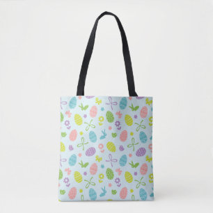 Colourful Easter Spring Pattern   Tote Bag