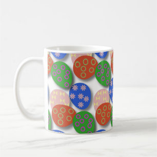 Colourful Egg Patterned Coffee Mug