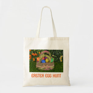 Colourful Eggs and Basket Easter Egg Hunt Tote Bag