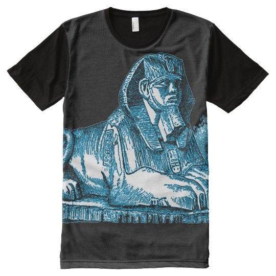Colourful Egyptian Blue Sphinx All-Over-Print T-Shirt